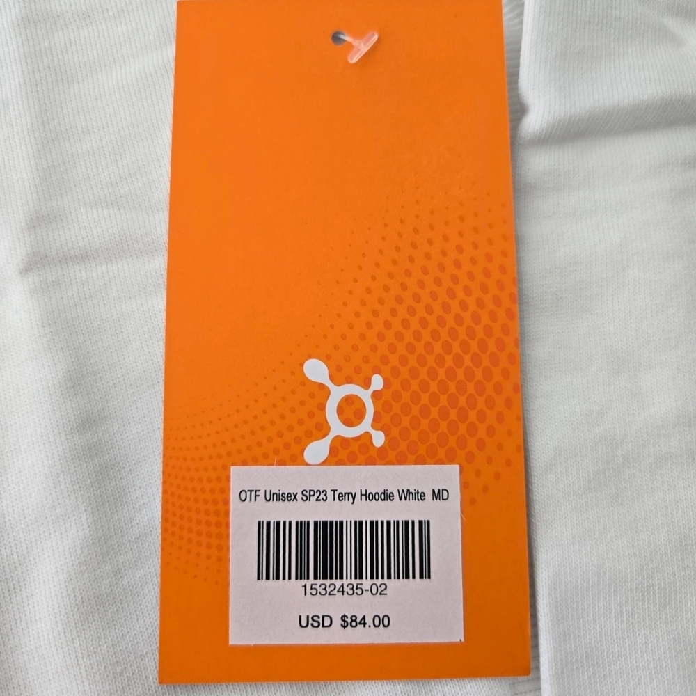 Orangetheory Unisex French Terry Pullover Hoodie. White. Size Medium. New. - Picture 9 of 9